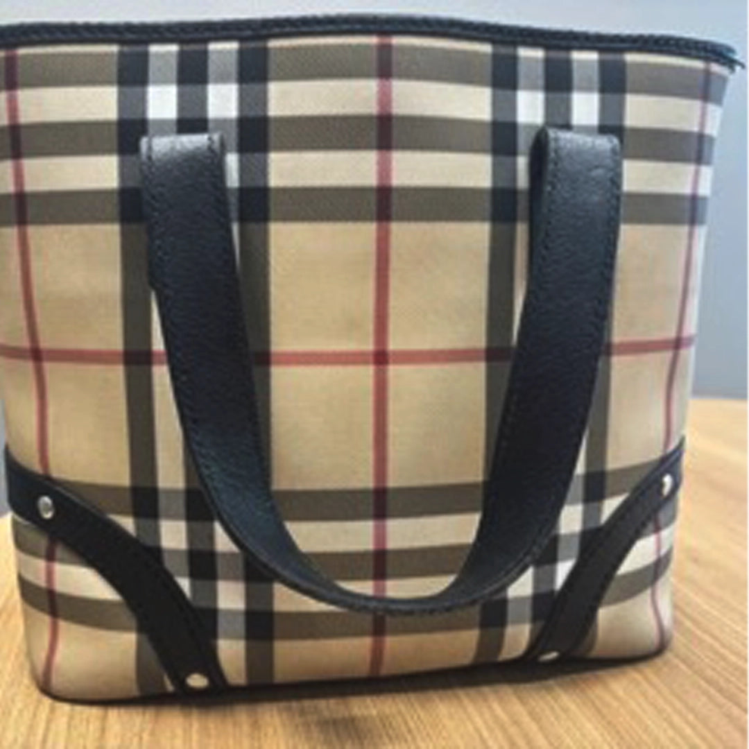 Burberry Nova Check PVC Leather Handbag
