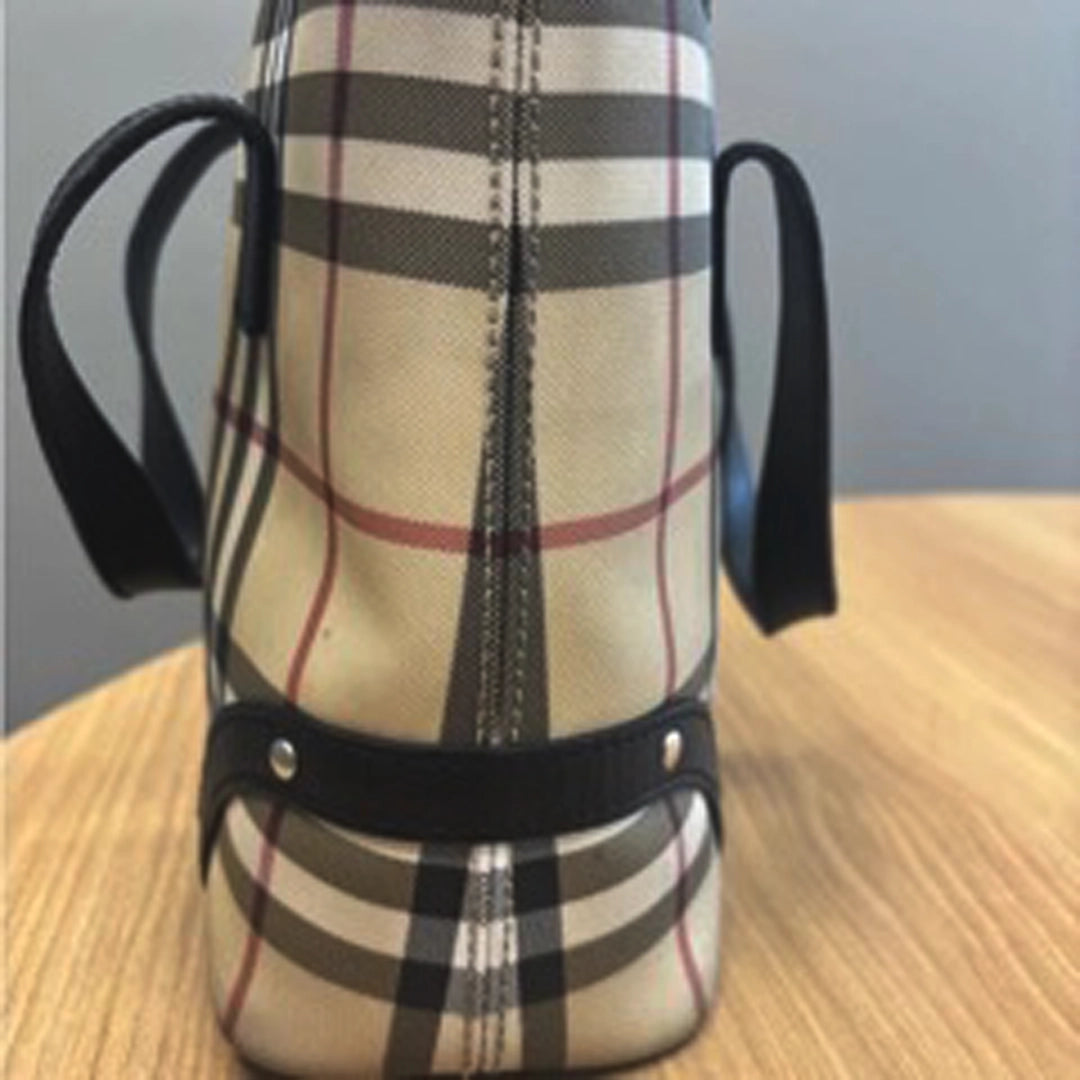 Burberry Nova Check PVC Leather Handbag