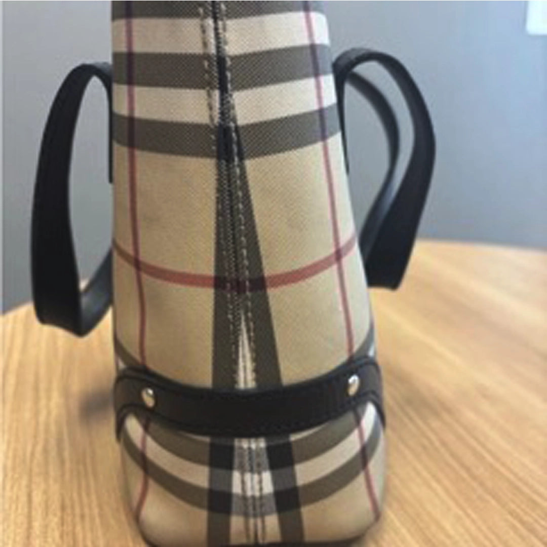 Burberry Nova Check PVC Leather Handbag